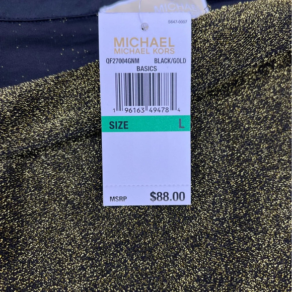 NWT Michael Kors Sparkly Gold Skirt Size Large - Picture 5 of 7